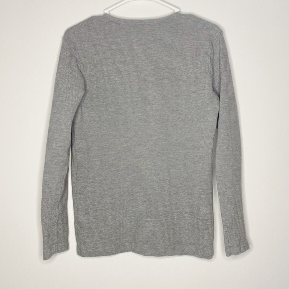 Never Lose HEDGE Long Sleeve Ribbed Henley Cotton Blend Minimalist Size Small - Picture 3 of 8